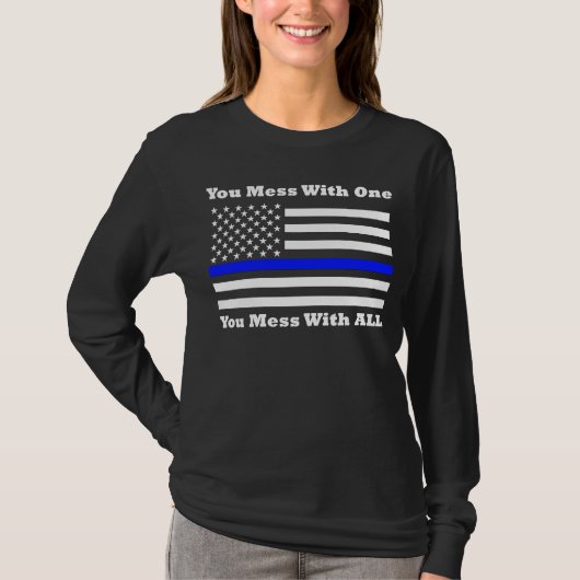 Polizeibeamte unterstützen Sie mit einem Durcheina T-Shirt (Vorderseite)