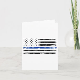 Polizeibeamte Usa American Flag Thin Blue Line Karte