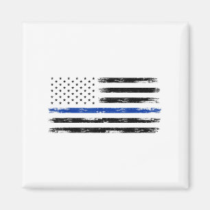 Polizeibeamte Usa American Flag Thin Blue Line Magnet