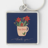 Polizeibeamte Vielen Dank bei Christmas Poinsettia Schlüsselanhänger (Vorne)