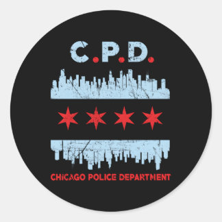 Polizeibeamte von Chicago Runder Aufkleber