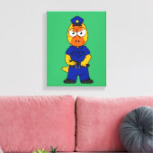 Polizeibeamte von Pachycephalosaurus. Leinwanddruck (Insitu (Wohnzimmer))