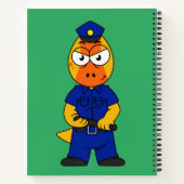 Polizeibeamte von Pachycephalosaurus. Notizblock (Rückseite)