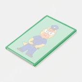 Polizeibeamte von Pachycephalosaurus. Post-it Klebezettel (angewinkelt)