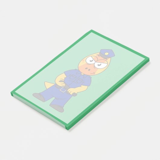 Polizeibeamte von Pachycephalosaurus. Post-it Klebezettel (angewinkelt)