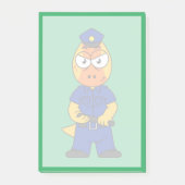 Polizeibeamte von Pachycephalosaurus. Post-it Klebezettel (Vorderseite)