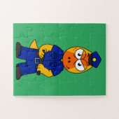 Polizeibeamte von Pachycephalosaurus. Puzzle (Horizontal)