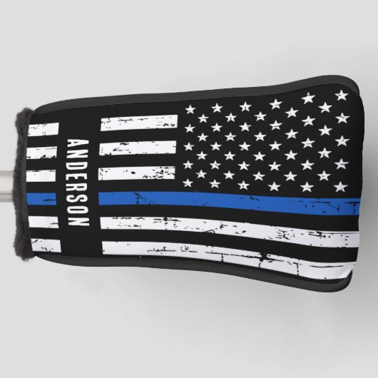 Polizeibeamte von Thin Blue Line Gift Police Golf Headcover (Vorderseite)