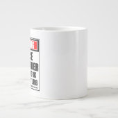 Polizeibeamte vor harter Arbeit warnen Jumbo-Tasse (Vorderseite)