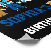 Polizeibeamte willkommen Party-Zeichen Girl-Polize Poster (Ecke)