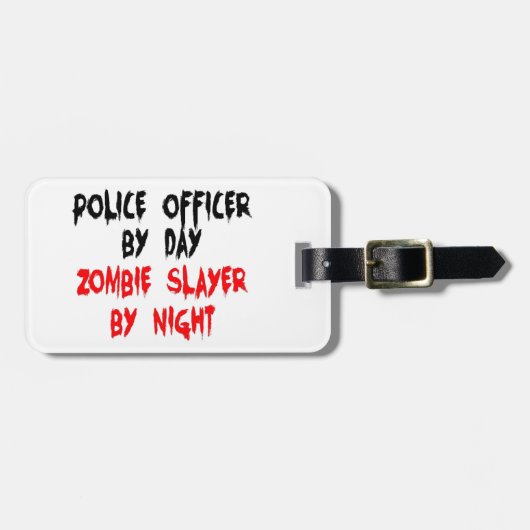 Polizeibeamte Zombie Slayer Gepäckanhänger (Vorderseite horizontal)