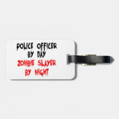 Polizeibeamte Zombie Slayer Gepäckanhänger (Rückseite horizontal)