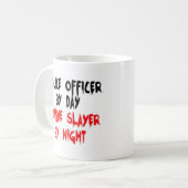 Polizeibeamte Zombie Slayer Kaffeetasse (Vorderseite Links)