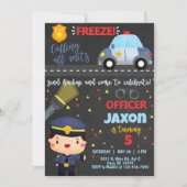 Polizeibeamte zum Geburtstag einladen. in Einladung (Vorderseite)
