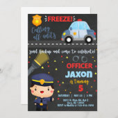Polizeibeamte zum Geburtstag einladen. in Einladung (Vorne/Hinten)