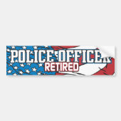 Polizeibeamte zurückgezogen autoaufkleber (Vorne)