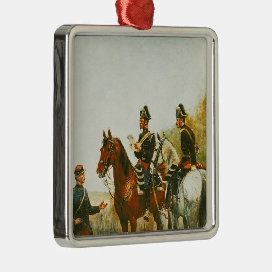 Polizeibeamten auf einem Inspektions-Ausflug Ornament Aus Metall (Rechts)