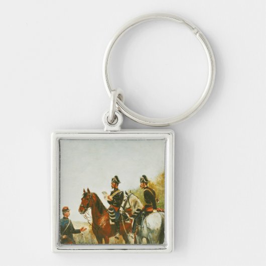 Polizeibeamten auf einem Inspektions-Ausflug Schlüsselanhänger (Vorne)