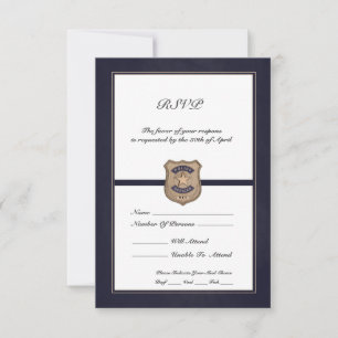 Polizeibeamtenruhende RSVP Karte