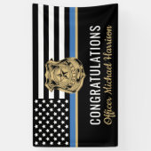 Polizeibeamter Abschluss Strafverfolgung Banner (Vertikal)