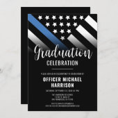 Polizeibeamter Abschluss Strafverfolgung Einladung (Vorne/Hinten)