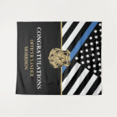 Polizeibeamter Abschluss Strafverfolgung Wandteppich (Vorderseite (Horizontal))