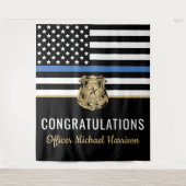 Polizeibeamter Abschluss Strafverfolgung Wandteppich (Vorderseite)