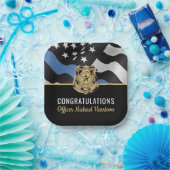 Polizeibeamter Abschluss - Strafverfolgungsflagge Pappteller (Party)