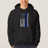 Polizeibeamter Abzeichen ich trage Blau für meinen Hoodie (Vorderseite)