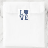 Polizeibeamter Abzeichen - L O V E Quadratischer Aufkleber (Tasche)