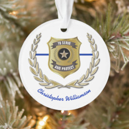 Polizeibeamter Abzeichen Personalisiert Ornament