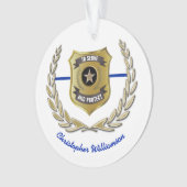 Polizeibeamter Abzeichen Personalisiert Ornament (Vorderseite)