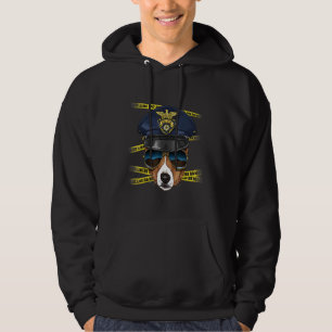 Polizeibeamter Afrikanischer Basenji PD Polizist K Hoodie