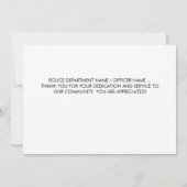 Polizeibeamter, amerikanische Flaggenstaat - Vollz Dankeskarte (Rückseite)