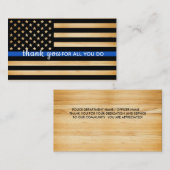 Polizeibeamter Bewertung Rustikale Flagge Vielen D Visitenkarte (Vorne/Hinten)