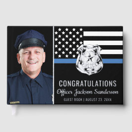 Polizeibeamter Blue Line Foto Pension Party Gästebuch