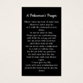 Polizeibeamter Blue Line Polizists Gebetskarte (Vorderseite)