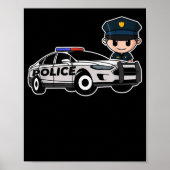 Polizeibeamter Cartoon Polizeibeamter Polizeipräse Poster (Vorne)