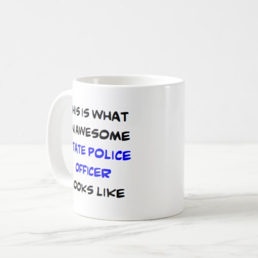 Polizeibeamter des Staat, phantastisch Kaffeetasse (Vorderseite Links)