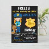 Polizeibeamter Einladung Polizisten Party (Stehend Vorderseite)