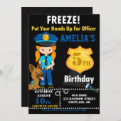 Polizeibeamter Einladung Polizisten Party (Vorne/Hinten)