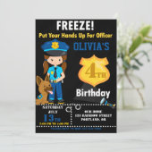 Polizeibeamter - Einladung zum Geburtstag des Poli (Stehend Vorderseite)