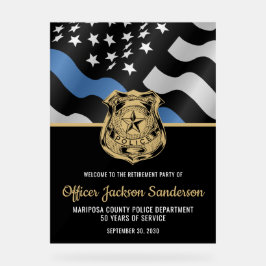 Polizeibeamter - Empfang von Strafverfolgungsbehör Acrylschild