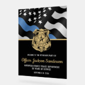 Polizeibeamter - Empfang von Strafverfolgungsbehör Acrylschild (Winkel)