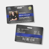 Polizeibeamter Foto für die Durchsetzung des Zollr Ausweis (Front & Back)