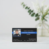 Polizeibeamter - Foto - Rechtsdurchsetzung QR-Kabe Visitenkarte (Stehend Vorderseite)