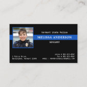 Polizeibeamter - Foto - Rechtsdurchsetzung QR-Kabe Visitenkarte (Vorderseite)