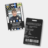Polizeibeamter für das benutzerdefinierte Foto Ausweis (Front & Back)