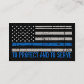 Polizeibeamter für Gebet Thin Blue Line Visitenkarte (Rückseite)