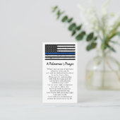 Polizeibeamter für Gebet Thin Blue Line Visitenkarte (Stehend Vorderseite)